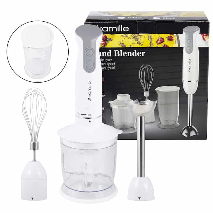 Blender de mână Kamille 400 W cu set 700 ml și accesorii