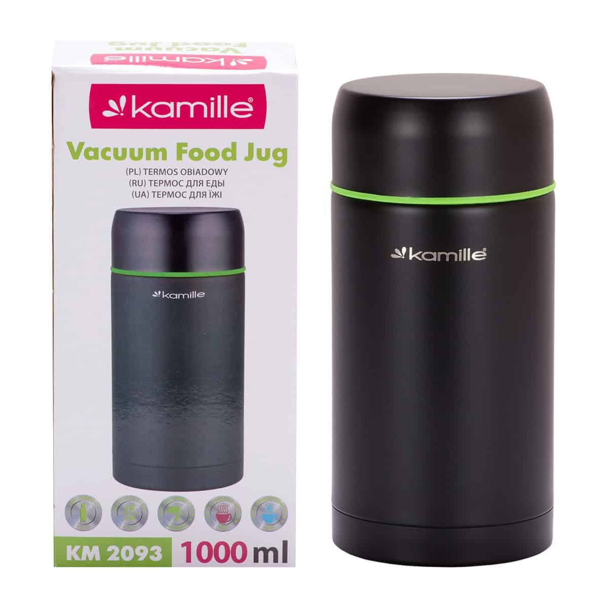 Termos pentru alimente 1000ml din otel inoxidabil - imagine 2