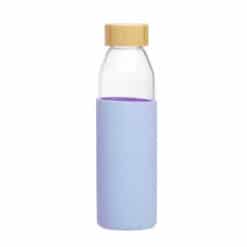 Sticla de sticla cu capac din bambus 500 ml, Albastru