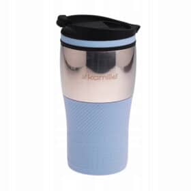 Cana termos antiaderanta, otel inoxidabil, Izolatie termica 8-10 h, 320 ml, Albastru