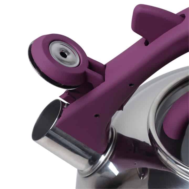 Fierbător inox argintiu 2.8L cu mâner ergonomic și fluier - imagine 2