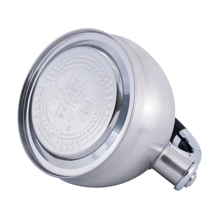 Ceainic cu Fluier Inox 2L negru pentru inducție - imagine 2