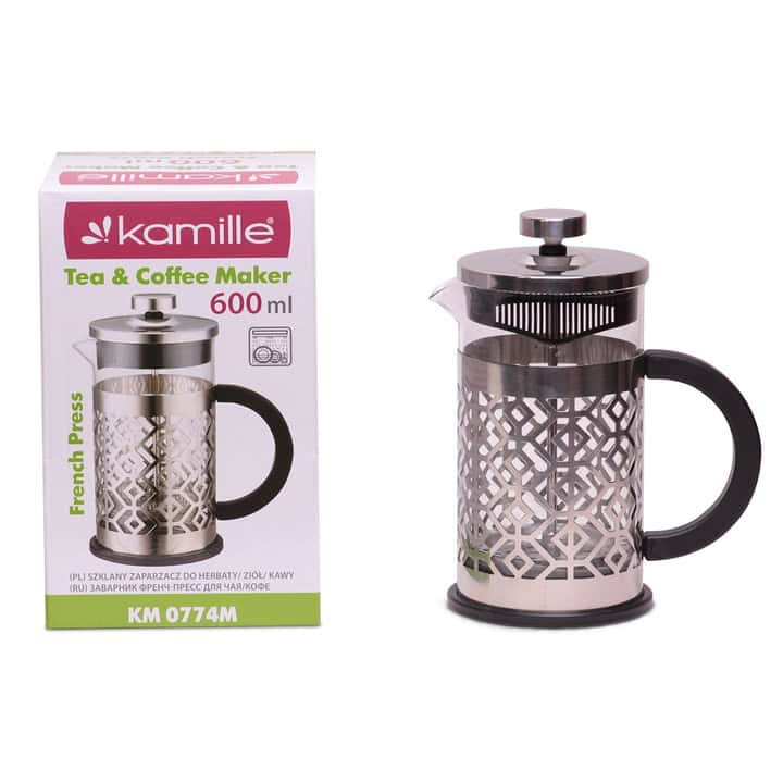 Infuzor cafea și ceai Kamille 600 ml din sticlă rezistentă la căldură