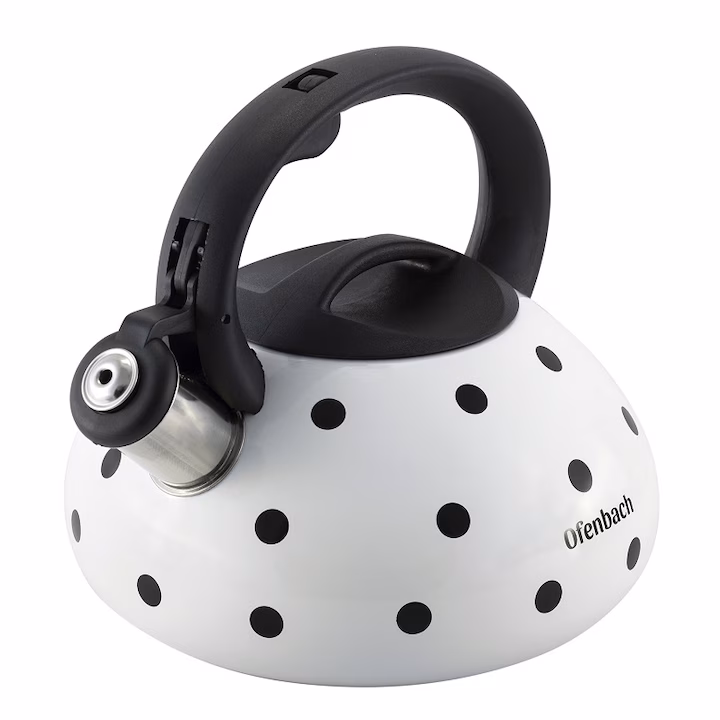 Ceainic cu Fluier din inox 2.5L Ofenbach alb-negru - imagine 2