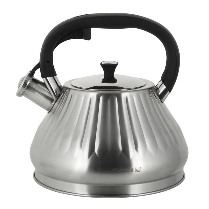 Ceainic Kamille inox 3L cu fluier argintiu‑negru pentru inducție - imagine 4