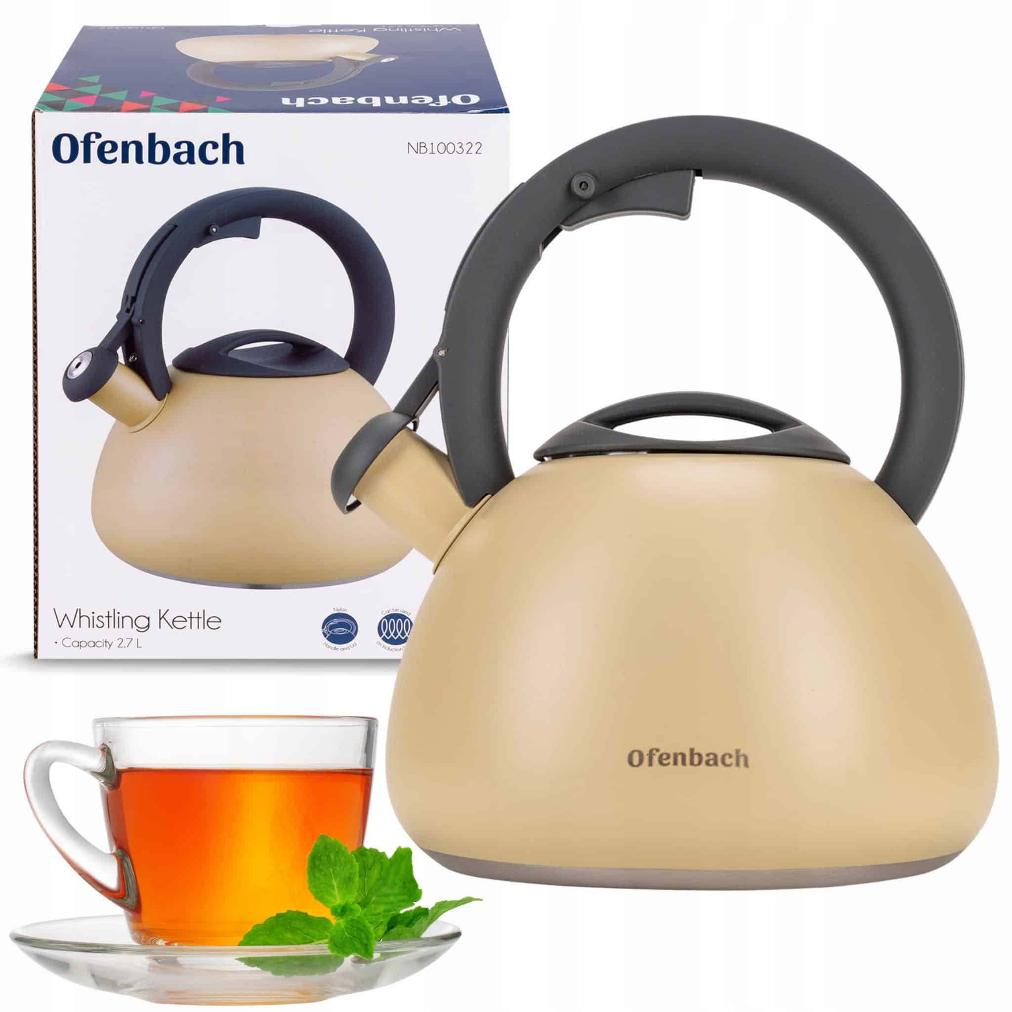 Ceainic Tradițional simplu cu fluier automat, 2,7 L