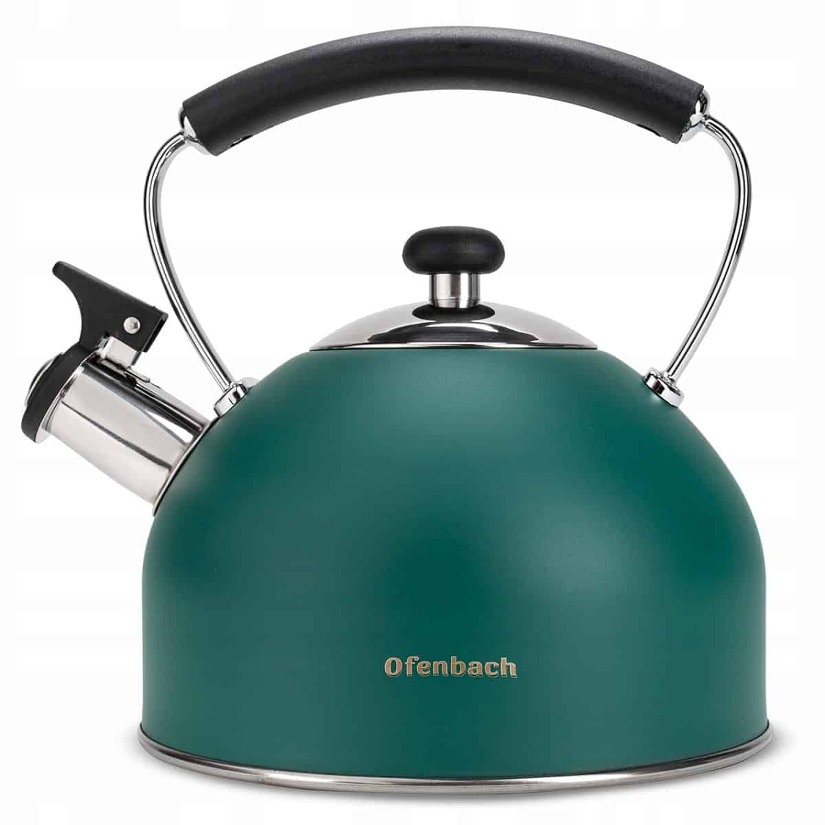 Ceainic modern cu Fluier Emaliat 2.2L Verde - imagine 2