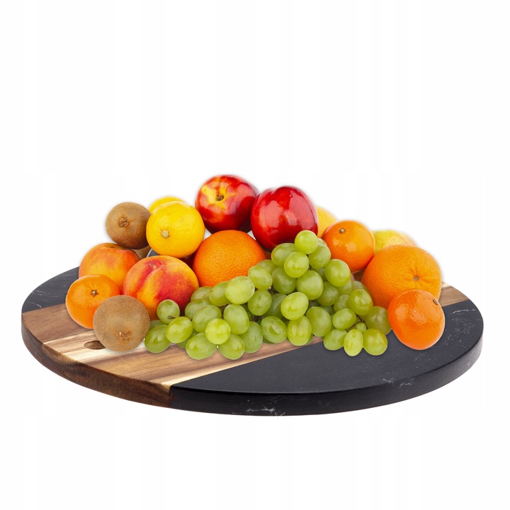 Tocator de bucatarie bambus si plastic, cu maner, 25x1.2cm - imagine 5