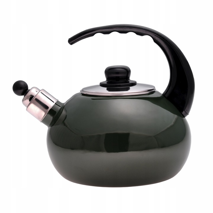 Ceainic cu Fluier emaliat, capacitate 2,5L, compatibil inductie - imagine 3