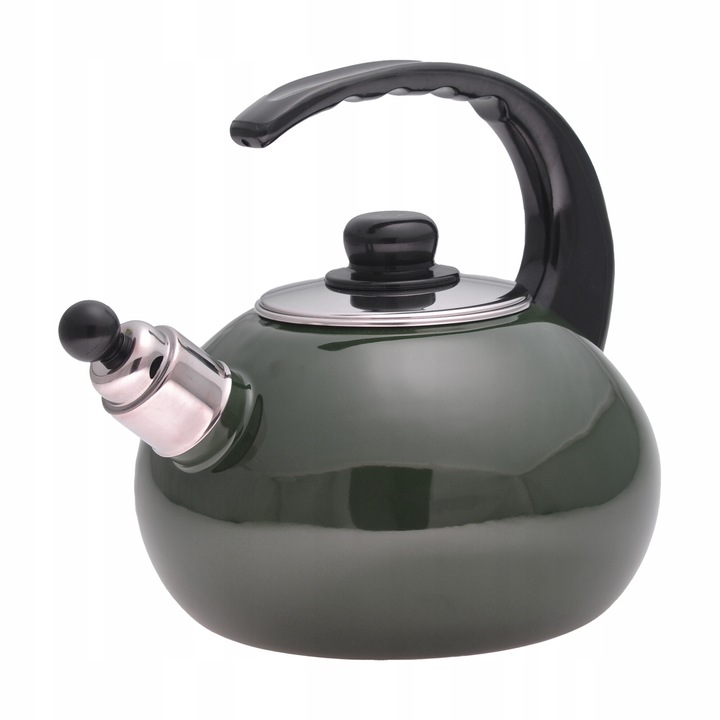 Ceainic cu Fluier emaliat, capacitate 2,5L, compatibil inductie