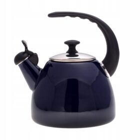 Ceainic Kamille 2.5L din oțel emailat cu fluier, compatibil inducție
