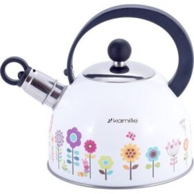 Ceainic Kamille 1,8 L multicolor din inox cu fluier