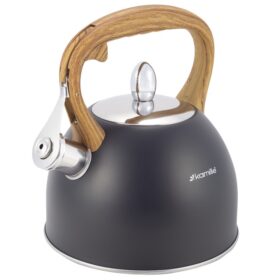 Ceainic Kamille 2,5 L din inox, negru, pentru toate tipurile de plite