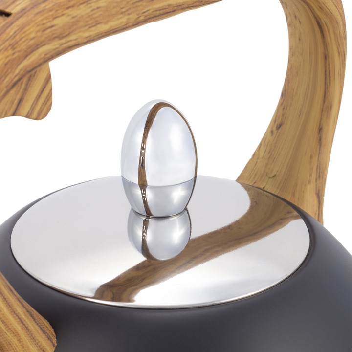 Ceainic Kamille 2,5 L din inox, negru, pentru toate tipurile de plite - imagine 4