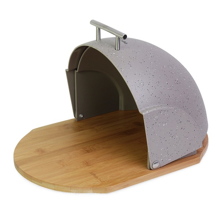 Cutie pentru pâine Kamille din bambus și acril 36.5x26.5x19 cm - imagine 3