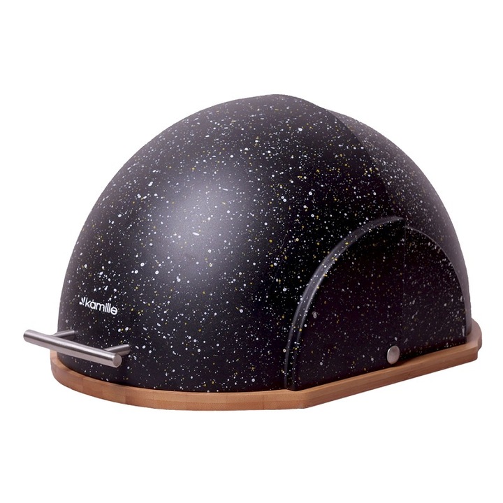 Cutie pentru pâine Kamille din bambus și acril 36.5x26.5x19 cm - imagine 2