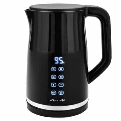 Fierbător electric Kamille 1.7 L cu reglare temperatură și control digital 2200 W