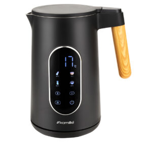 Fierbător electric Kamille 1.7 L cu reglare temperatură și panou digital 2200 W