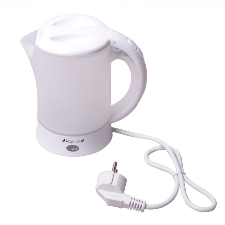 Fierbător electric Kamille 0.6 L de călătorie cu 2 căni și 2 lingurițe - imagine 5