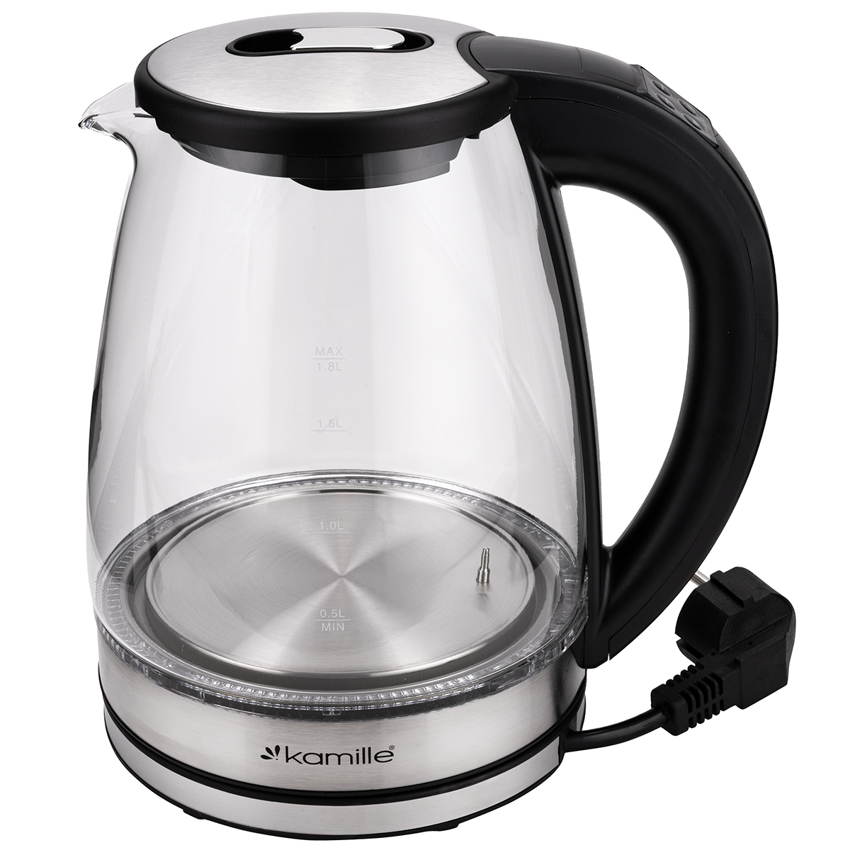 Fierbător electric Kamille 1.8 L reglare temperatură – sticlă - imagine 9