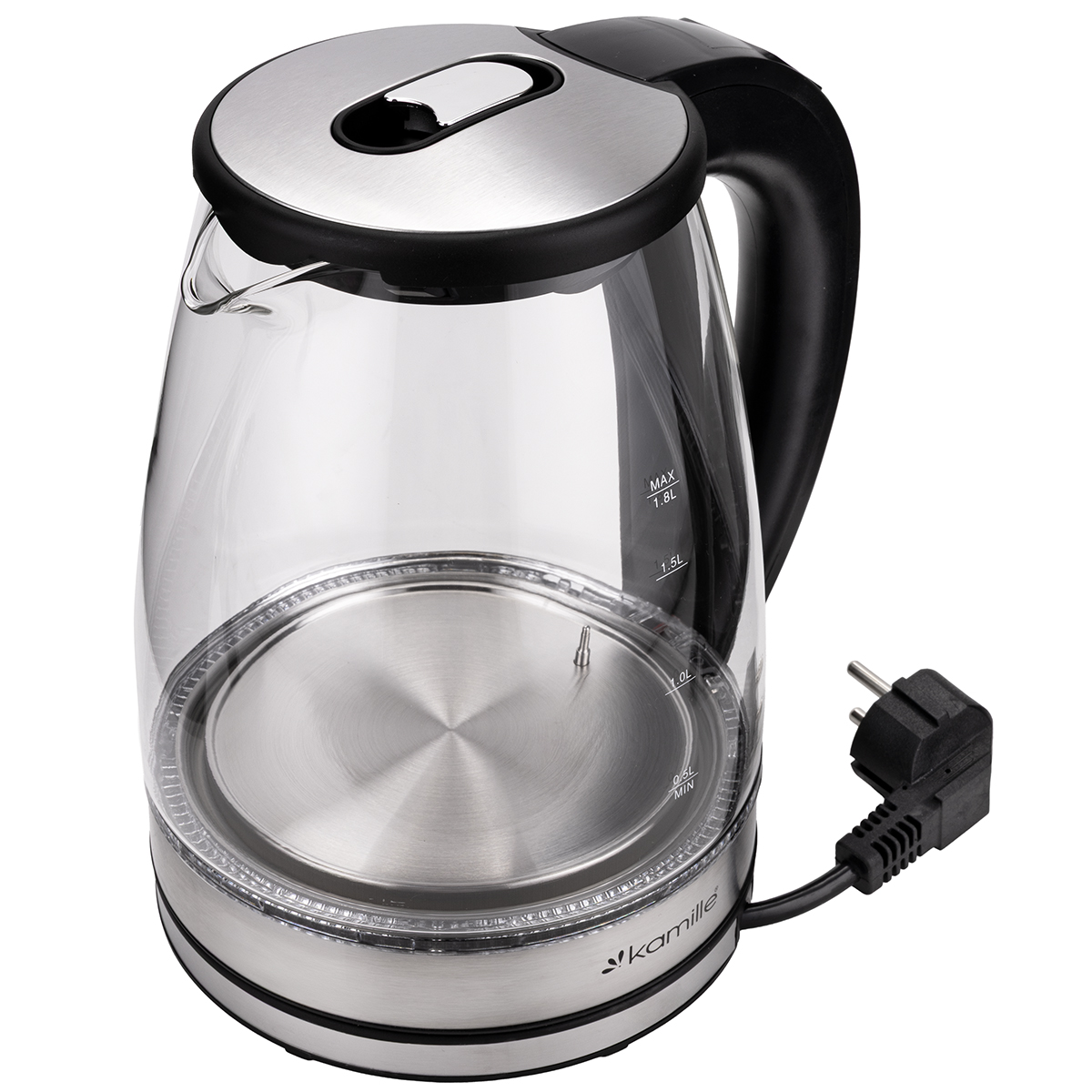 Fierbător electric Kamille 1.8 L reglare temperatură – sticlă - imagine 7