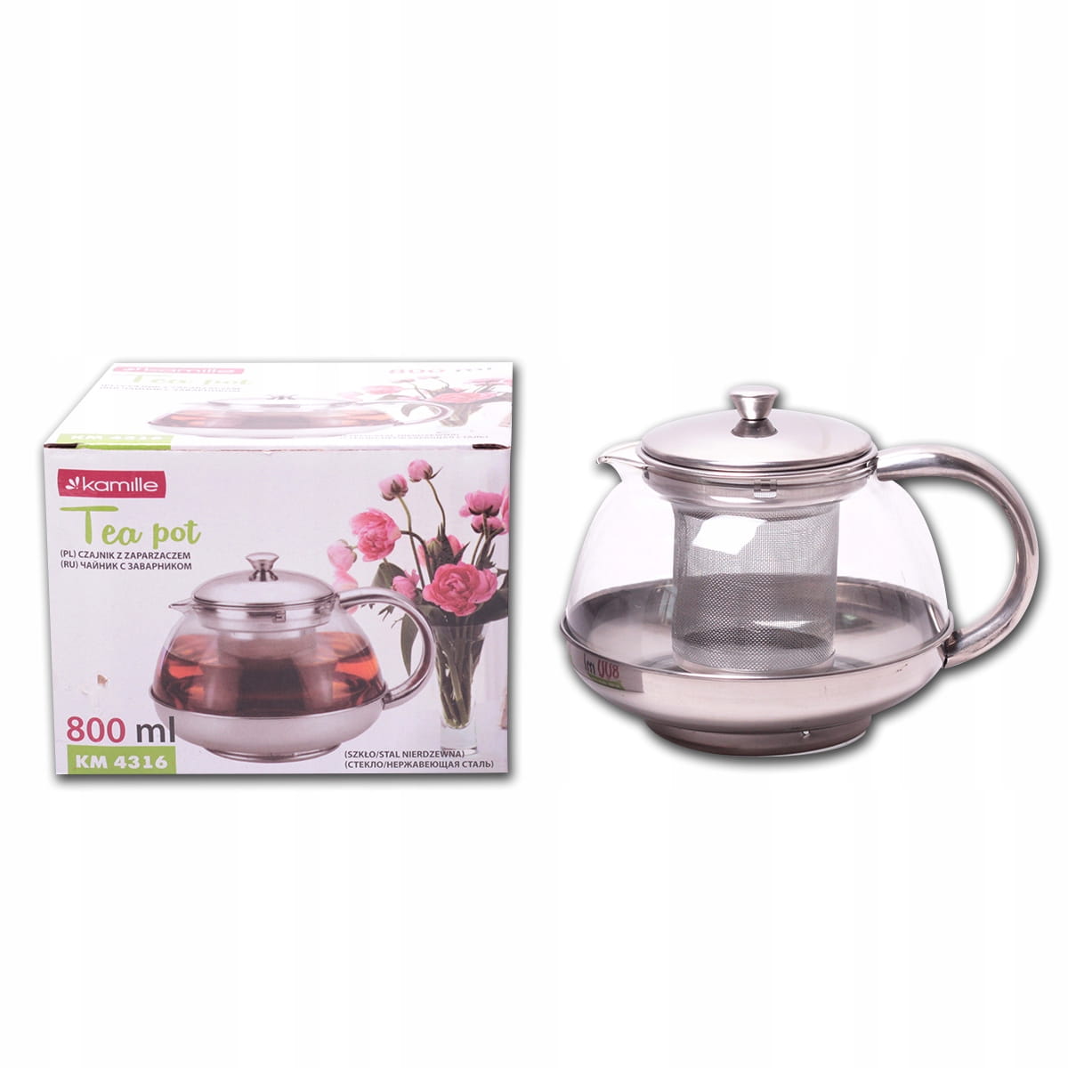 Cană cu infuzor pentru ceai și plante – 800 ml