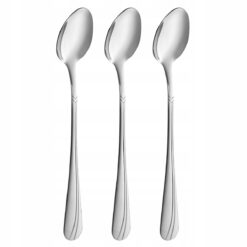 Lingurițe lungi pentru cafea și desert Kamille – set 3 buc elegante