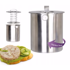 Set oală pentru șuncă Kamille 2,5 L cu termometru, inox