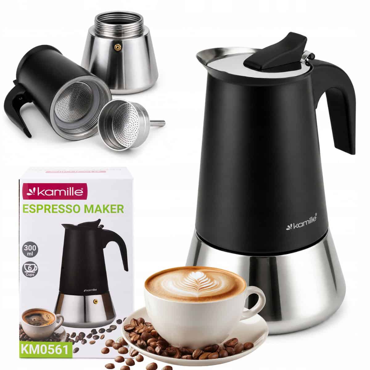 Cafetieră Moka Kamille 300ml din Inox