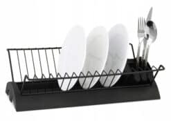 Scurgator vase, otel/plastic, 41.5x28x13.5 cm, Negru