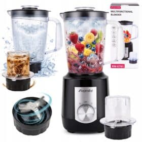 Blender de masă 2-în-1 Kamille, 400 W, cană 1,5 L, râșniță 0,3 L, 2 viteze și funcție Pulse - KM6761