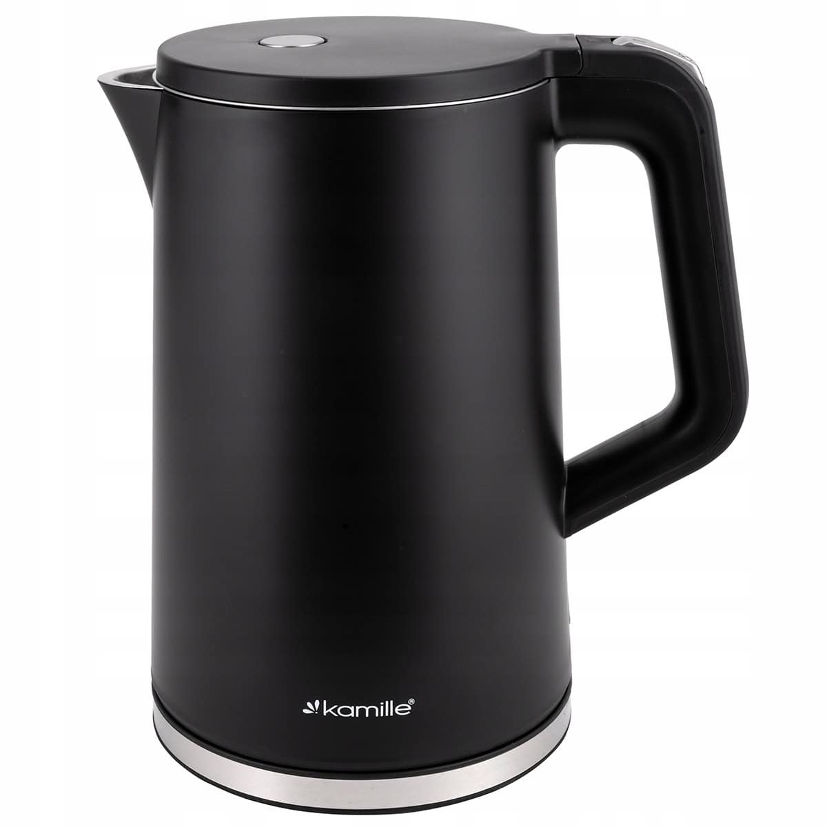 Fierbător electric Kamille, 1,7 L, 1800 W, interior din inox SUS304, negru - KM1707B