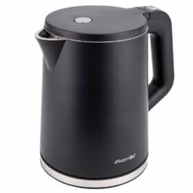 Fierbător electric Kamille, 1,2 L, 1800 W, interior din inox SUS304, negru - KM1707A