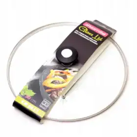 Capac universal din sticlă Kamille, cu margine din inox, 30 cm