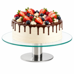 Suport rotativ pentru tort din sticla, 30 cm, Kamille - 9051