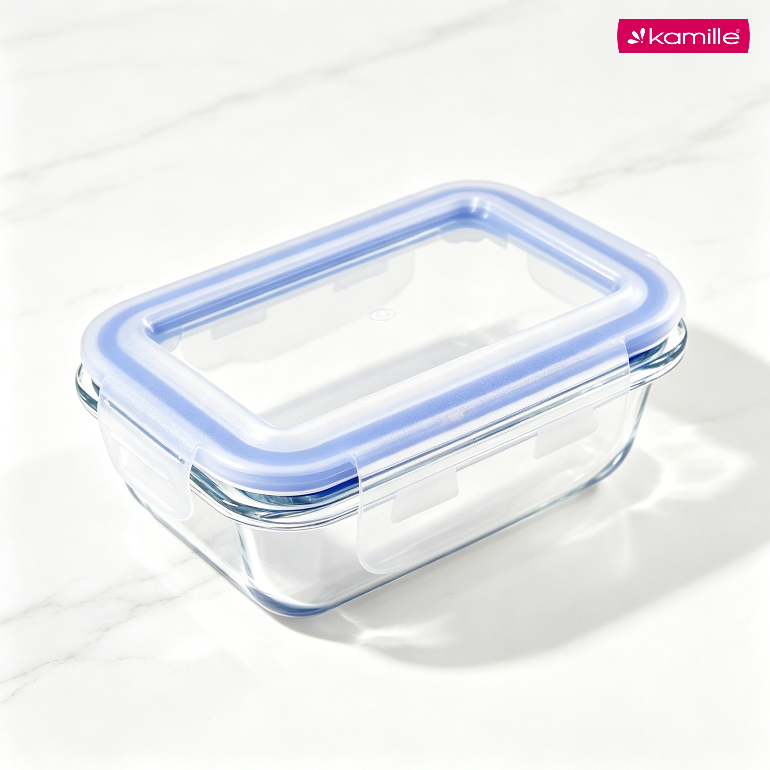 Recipient din sticlă pentru alimente Kamille 9100, 185 ml, cu capac - imagine 6
