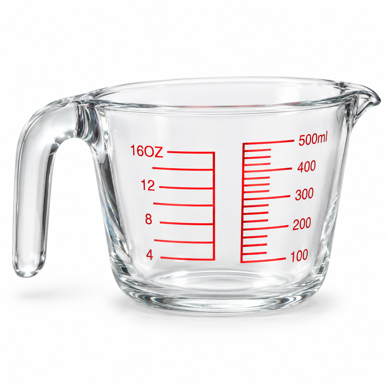 Cană gradată din sticlă 500 ml pentru măsurarea ingredientelor – Kamille 9176 - imagine 5