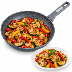 Tigaie din aluminiu cu înveliș granit, 30 x 6 cm, pentru inducție, Kamille - 4291GR