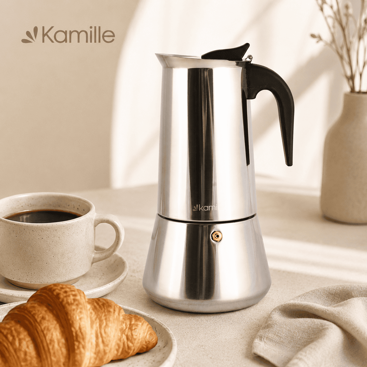 Cafetiera espresso din oțel inoxidabil 300 ml - 0551 - imagine 2