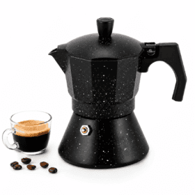 Cafetieră espresso din aluminiu, 600 ml, finisaj marmorat - 2514MR