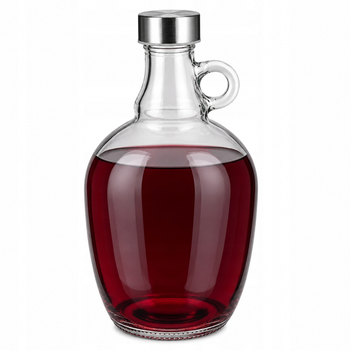 Damigeană din sticlă 1,5 L, carafă pentru lichioruri cu dop de plută, Kamille - 9205 - imagine 5