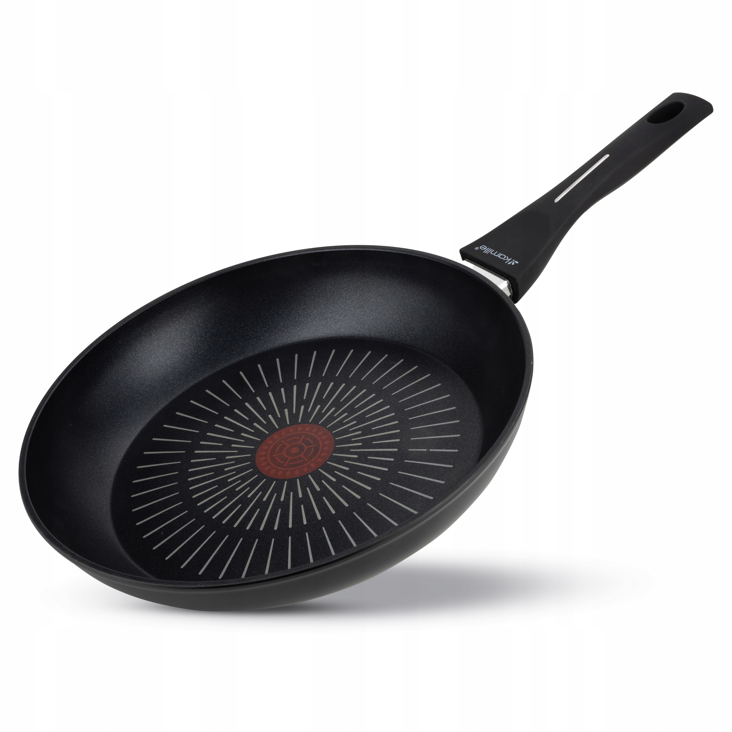 Tigaie antiaderentă din aluminiu forjat, 26 cm, inducție, cu indicator de încălzire, fără capac, Kamille - KM4678 - imagine 8