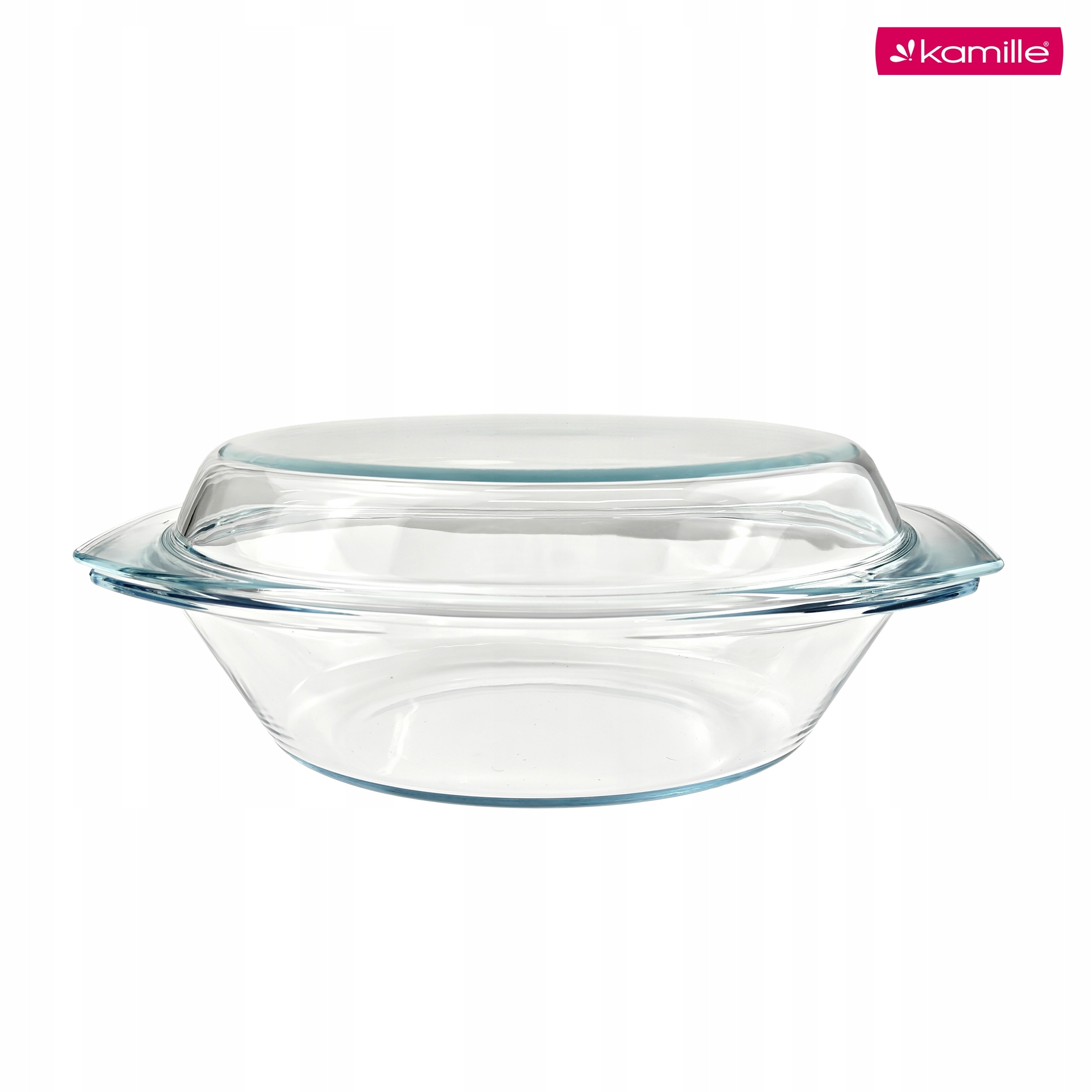 Vas termorezistent din sticla cu capac Kamille 9151, 3 L, oval - imagine 6