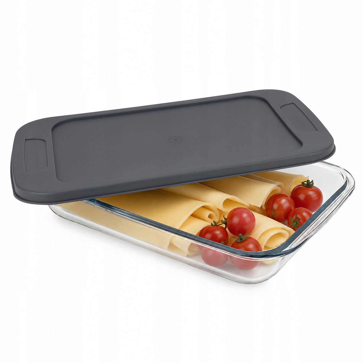 Recipient alimentar din sticlă cu capac, 1 L, 26,8 x 16 x 5,4 cm, Kamille - 9170 - imagine 5