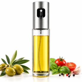Pulverizator pentru ulei de măsline și oțet, dozator spray 120 ml, recipient din sticlă, Kamille - 9202